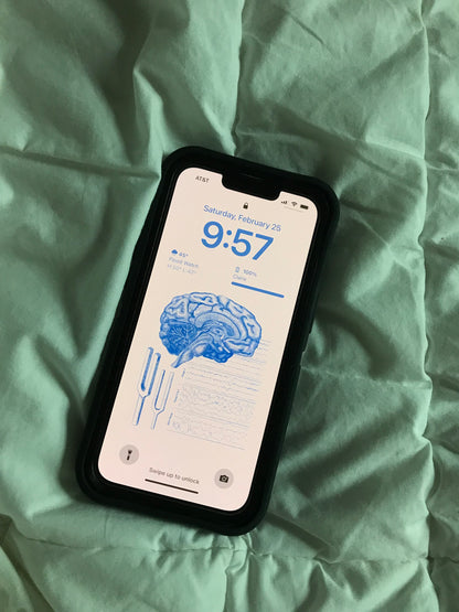 Neurology/Brain Anatomy iPhone Wallpaper & Background (LIGHT TAN BACKGROUND)